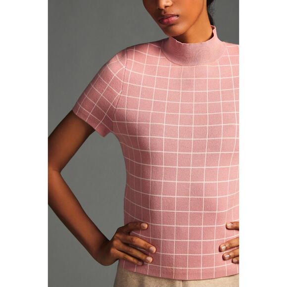 Maeve by Anthropologie Mock Neck Pink Sweater Top - Picture 3 of 10